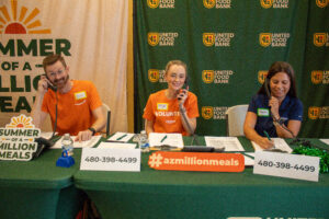 Amazon volunteers answered phones to kick-off Summer of a Million Meals 2026.